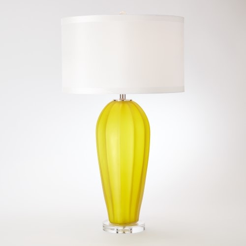 Fluted Yellow Lamp